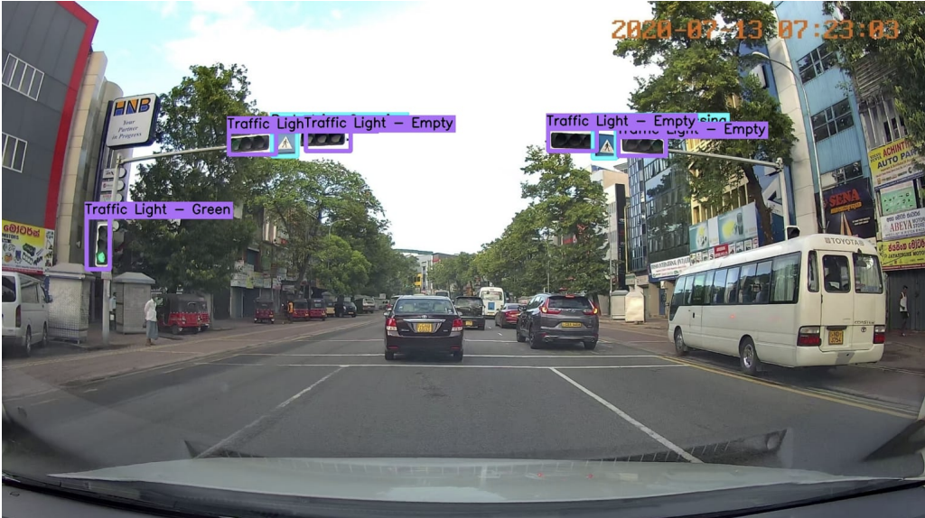 Traffic sign and light detection teaser